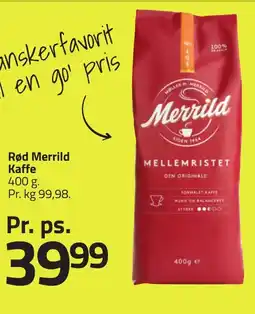 Fleggaard Rød Merrild Kaffe erbjuda