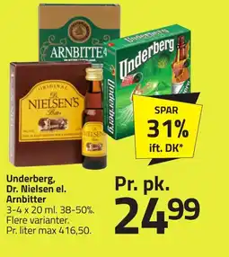 Fleggaard Underberg, Dr. Nielsen el. Arnbitter erbjuda