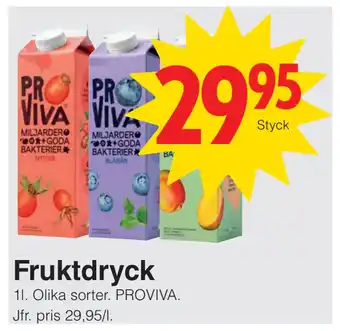 Matöppet Fruktdryck erbjuda