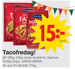 Matöppet Tacofredag! erbjuda