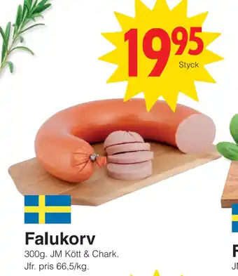 Matöppet Falukorv erbjuda