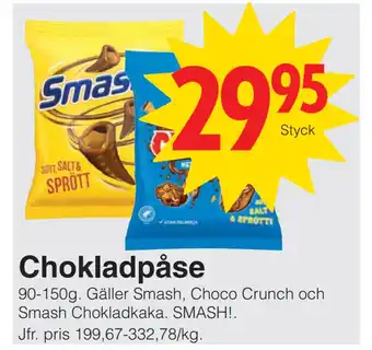 Matöppet Chokladpåse erbjuda