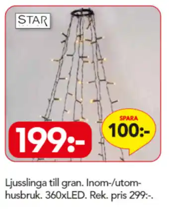 Bo Ohlsson Star Trading Ljusslinga till gran 360xLED erbjuda
