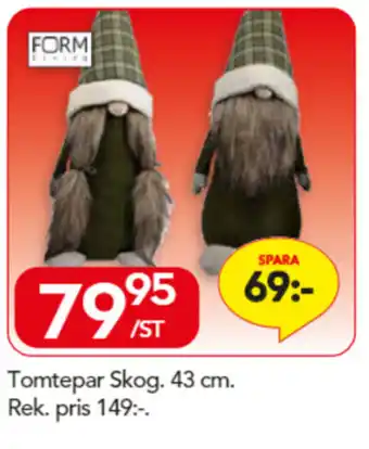 Bo Ohlsson Form Living Tomtepar Skog 43 cm erbjuda