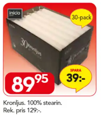 Bo Ohlsson Inicio Kronljus 100% stearin 30-pack erbjuda