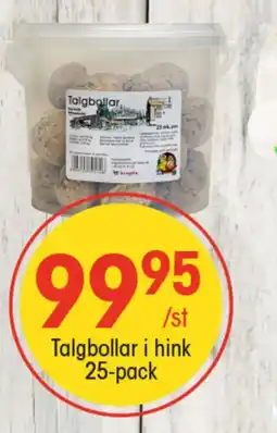 EKO Talgbollar i hink 25-pack erbjuda