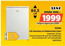 Power Kylskåp LED-belysning och höjdjusterbara hyllor erbjuda