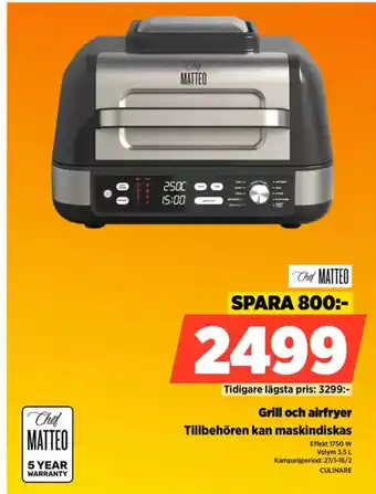 Power Grill och airfryer Tillbehören kan maskindiskas erbjuda