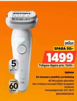 Power Epilator 50 minuters sladdlös användning erbjuda