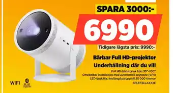 Power Bärbar Full HD-projektor Underhållning där du vill erbjuda