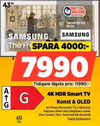 Power 4K HDR Smart TV Konst & QLED erbjuda