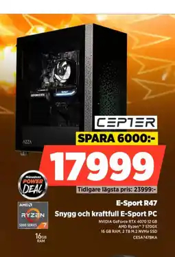 Power RYZEN Snygg och kraftfull E-Sport PC erbjuda