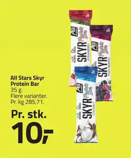 Fleggaard All stars skyr protein bar erbjuda