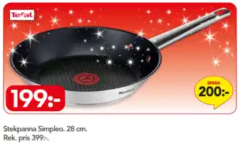 Bo Ohlsson Tefal Stekpanna Simpleo 28 cm erbjuda