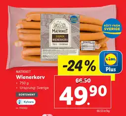 Lidl Wienerkorv erbjuda