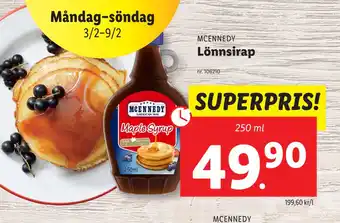 Lidl Lönnsirap erbjuda