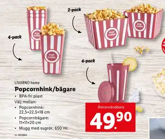 Lidl Popcornhink/bägare erbjuda