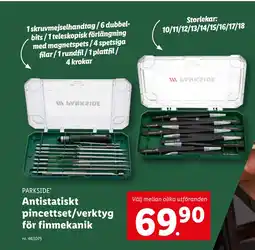 Lidl Antistatiskt pincettset/verktyg för finmekanik erbjuda