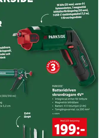 Lidl Batteridriven skruvdragare 4V erbjuda