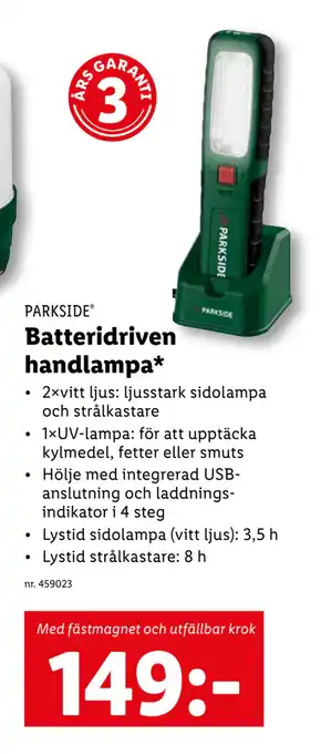 Lidl Batteridriven handlampa erbjuda