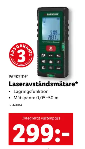 Lidl Laseravståndsmätare erbjuda