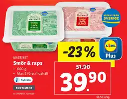 Lidl Smör & raps erbjuda