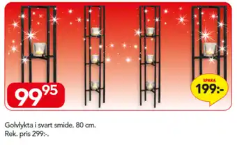 Bo Ohlsson Golvlykta i svart smide 80 cm erbjuda