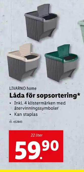 Lidl Låda för sopsortering erbjuda