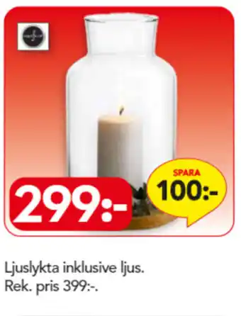 Bo Ohlsson Ljuslykta inklusive ljus erbjuda