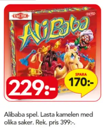 Bo Ohlsson Alibaba spel Lasta kamelen med olika saker erbjuda
