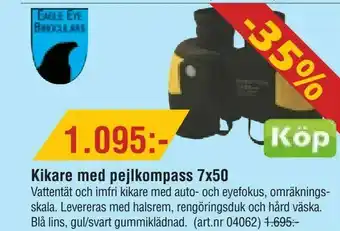 Kikare med pejlkompass 7x50