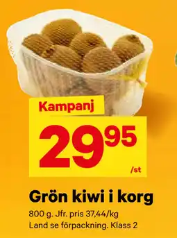 City Gross Grön kiwi i korg erbjuda