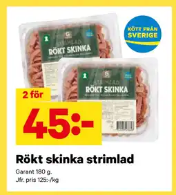 City Gross Rökt skinka strimlad erbjuda