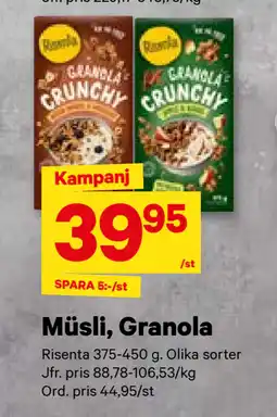 City Gross Müsli, Granola erbjuda