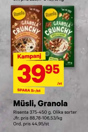 City Gross Müsli, Granola erbjuda