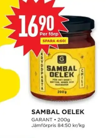 Willys Sambal oelek garant erbjuda