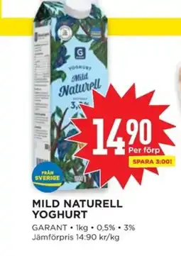 Willys Mild naturell yoghurt erbjuda