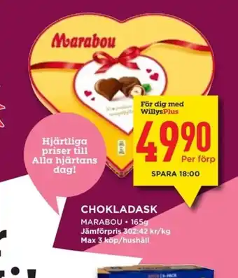 Willys Chokladask erbjuda