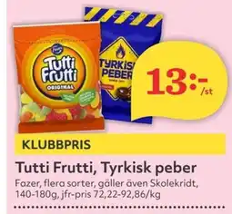 Hemköp Tutti Frutti, Tyrkisk peber erbjuda