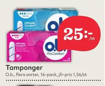 Hemköp Tamponger erbjuda