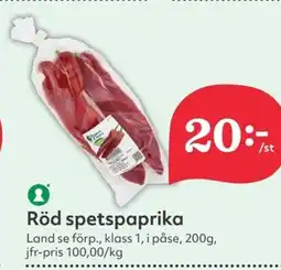 Hemköp Röd spetspaprika erbjuda