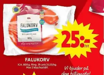 ICA Maxi Falukorv erbjuda