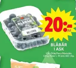 ICA Maxi Blåbär i ask erbjuda