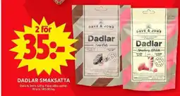 ICA Maxi Dadlar smaksatta erbjuda