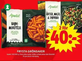 ICA Maxi Frysta grönsaker erbjuda