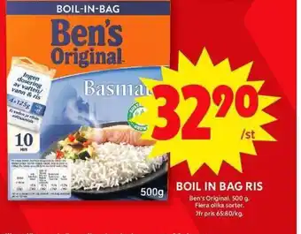 ICA Maxi Boil in bag ris erbjuda