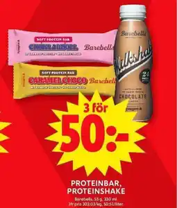 ICA Maxi Proteinbar, proteinshake erbjuda