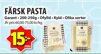 Matvärlden Tensta FÄRSK PASTA erbjuda