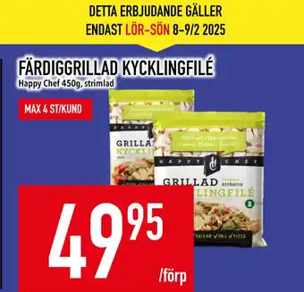 Matdax FÄRDIGGRILLAD KYCKLINGFILÉ erbjuda