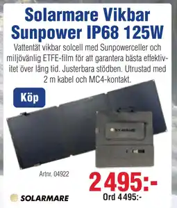 Erlandsons Brygga Solarmare Vikbar Sunpower IP68 125W erbjuda